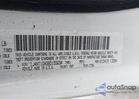 2011 Jeep Patriot Sport z USA, uszkodzony, nr VIN 1J4NT1GA3BD155634
